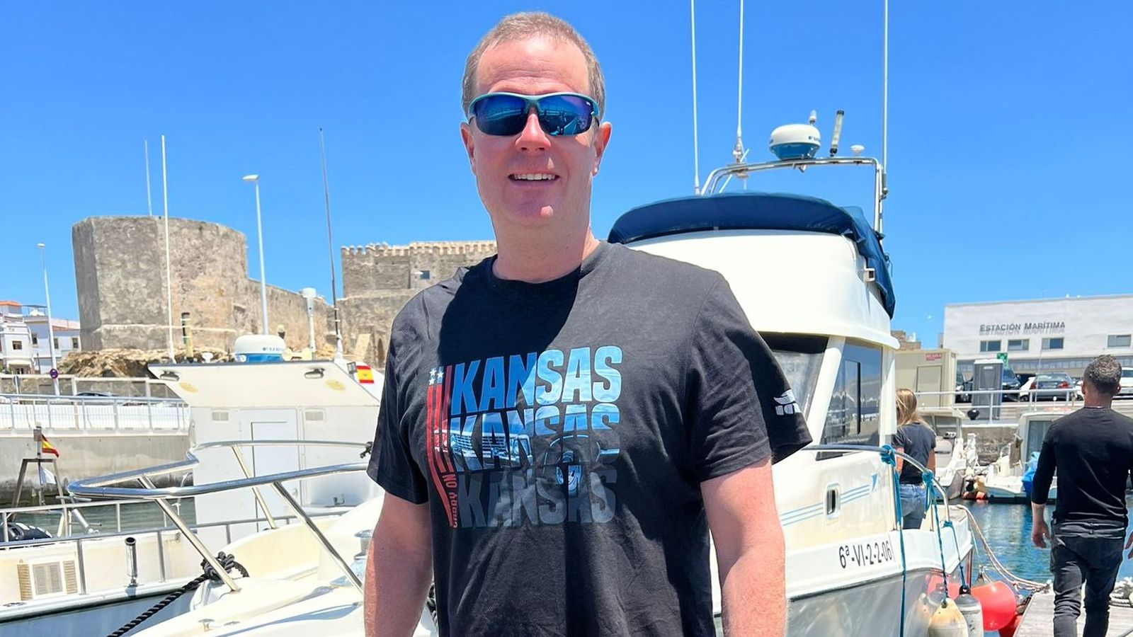 Hugh Charles Sellars, a su regreso a Tarifa