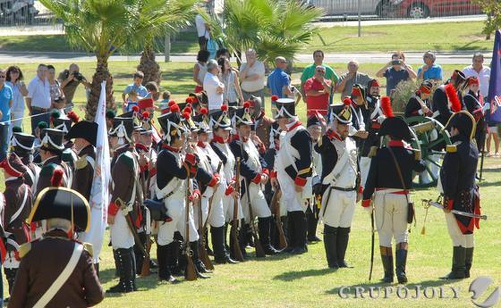 Recreación del juramento de las tropas de la Constitución en marzo de 1810.

Foto: Rioja
