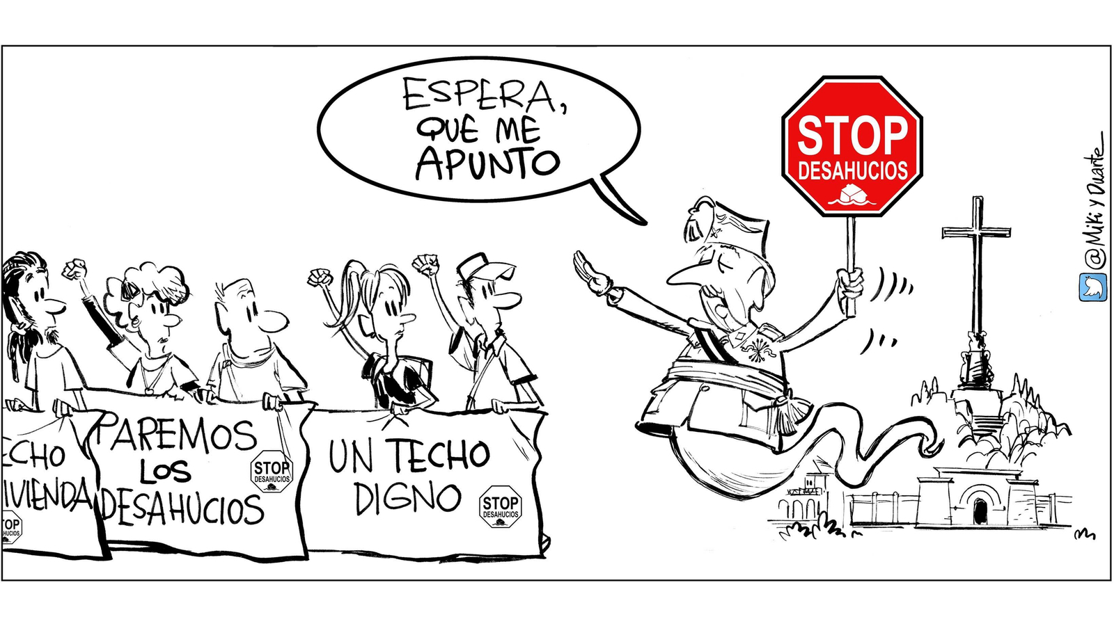 La exhumación de Franco, viñeta a viñeta