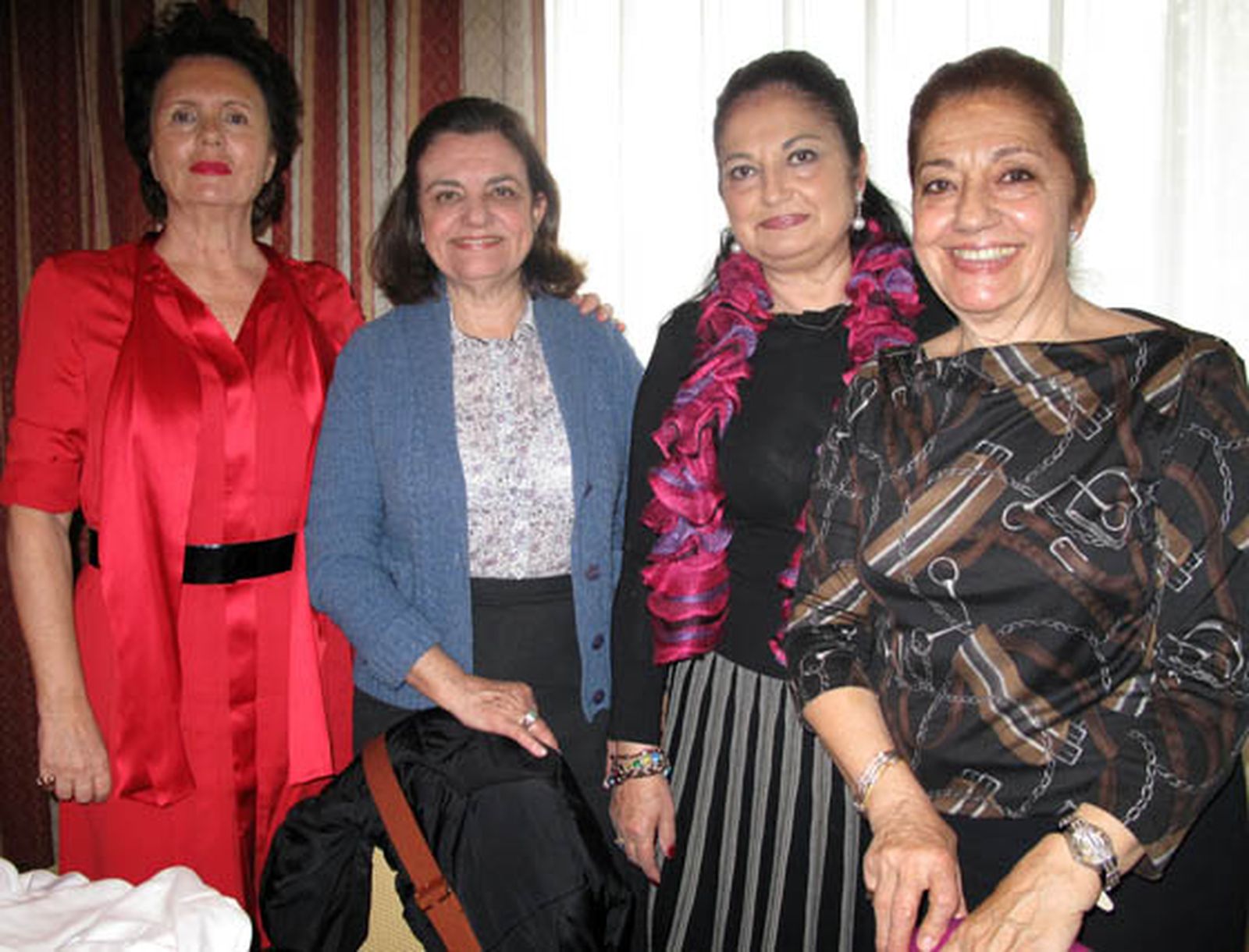 Pica Vidal, Victoria Loscertales y las hermanas Tere y Loli Reina.

Foto: Victoria Ramírez