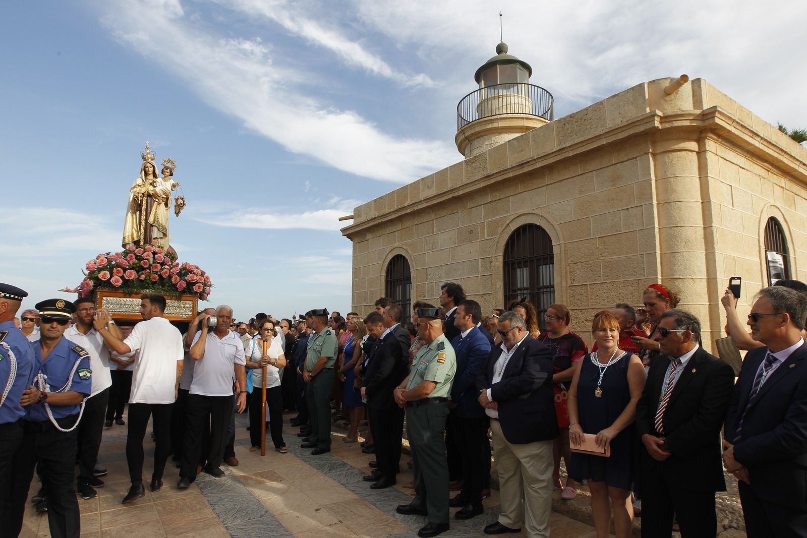 Fotogalería cucaña y procesión Fiestas Santa Ana Roquetas de Mar