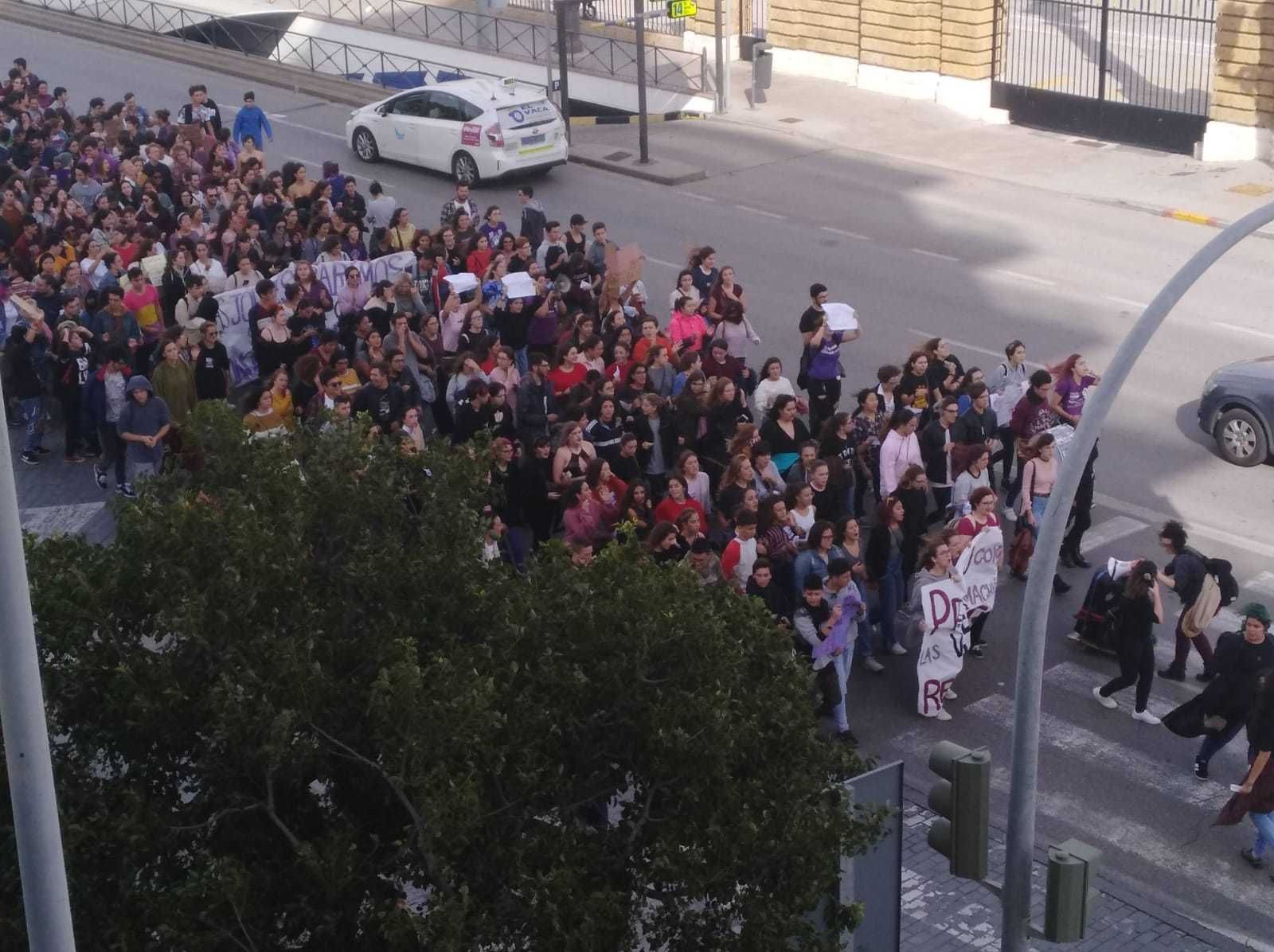La cabecera de la manifestación.