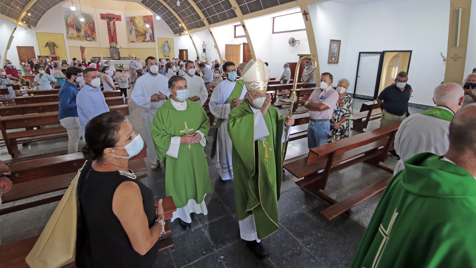 El obispo de Jerez visita San Rafael