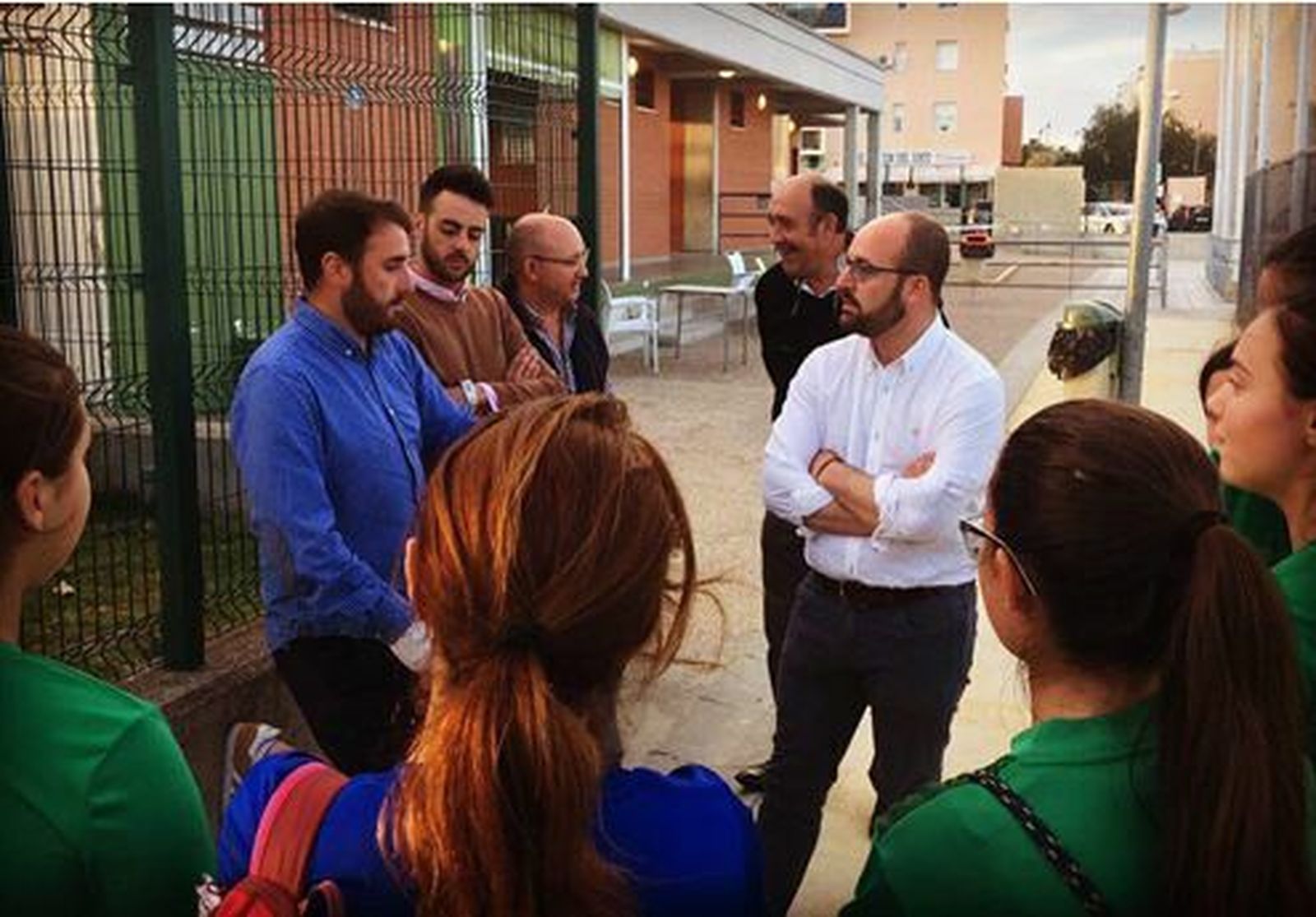 Germán Beardo, durante su visita a las instalaciones deportivas de El Juncal.