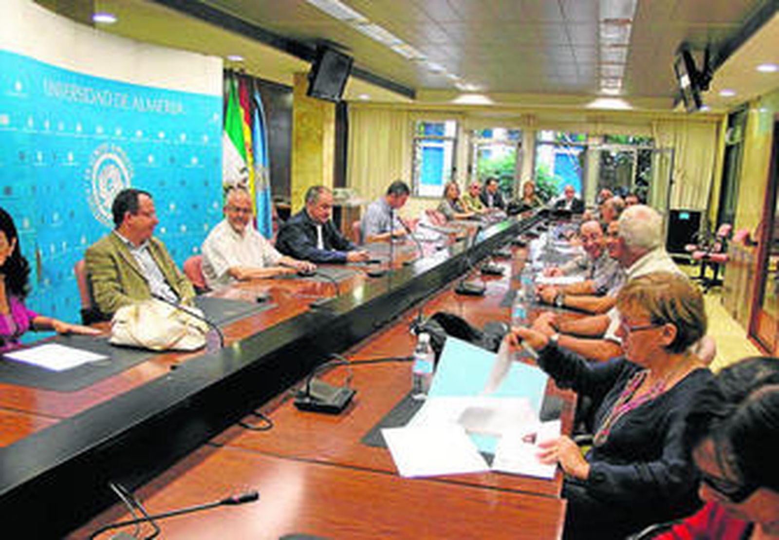 Reunión del Consejo de Gobierno celebrada ayer en la UAL.