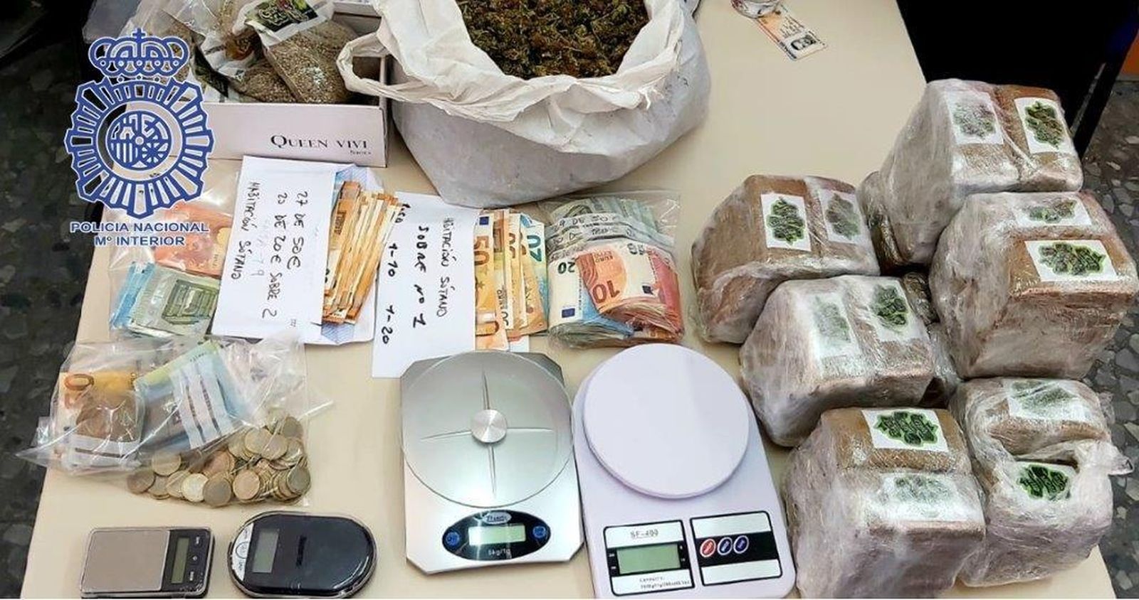 Drogas, dinero y balanzas intervenidos en otra operación en la Esquina del Gato.