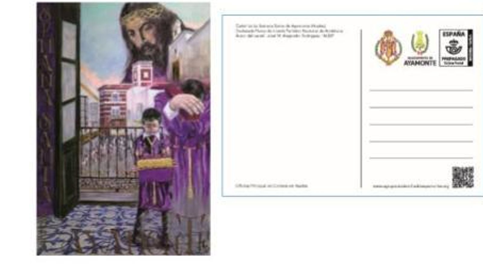 Tarjeta prefranqueada de Correos.