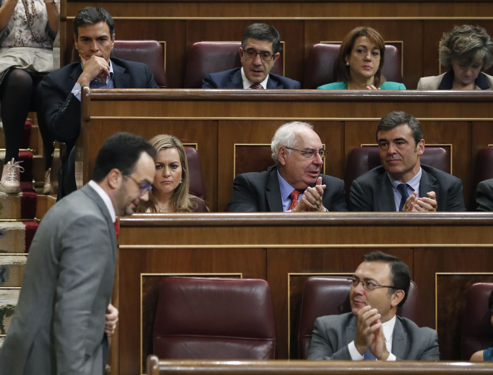 Sánchez, Hernando y Heredia, entre otros, en una imagen de 2016.