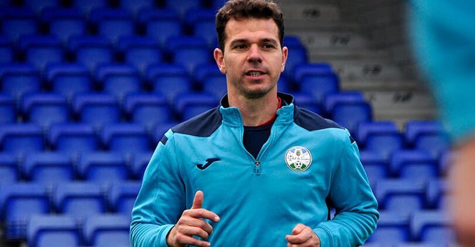 Miguel Espinar, en un entrenamiento del Ciudad de Lucena.