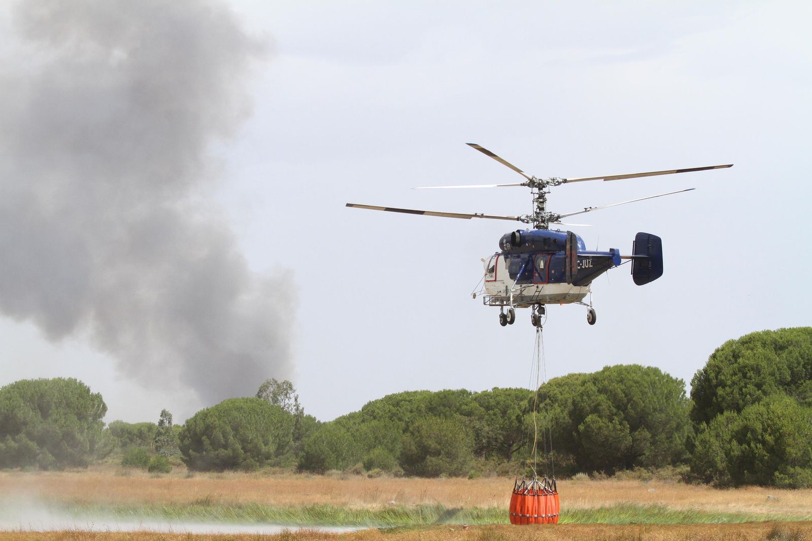 Las imágenes del incendio en Moguer y Mazagón