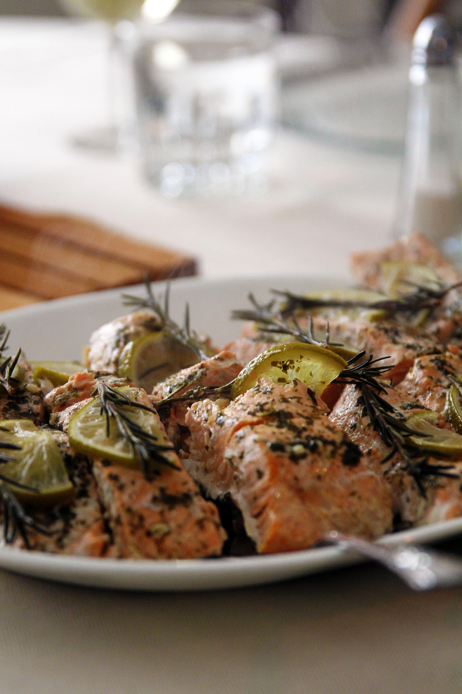 Receta salmón marinado en miel