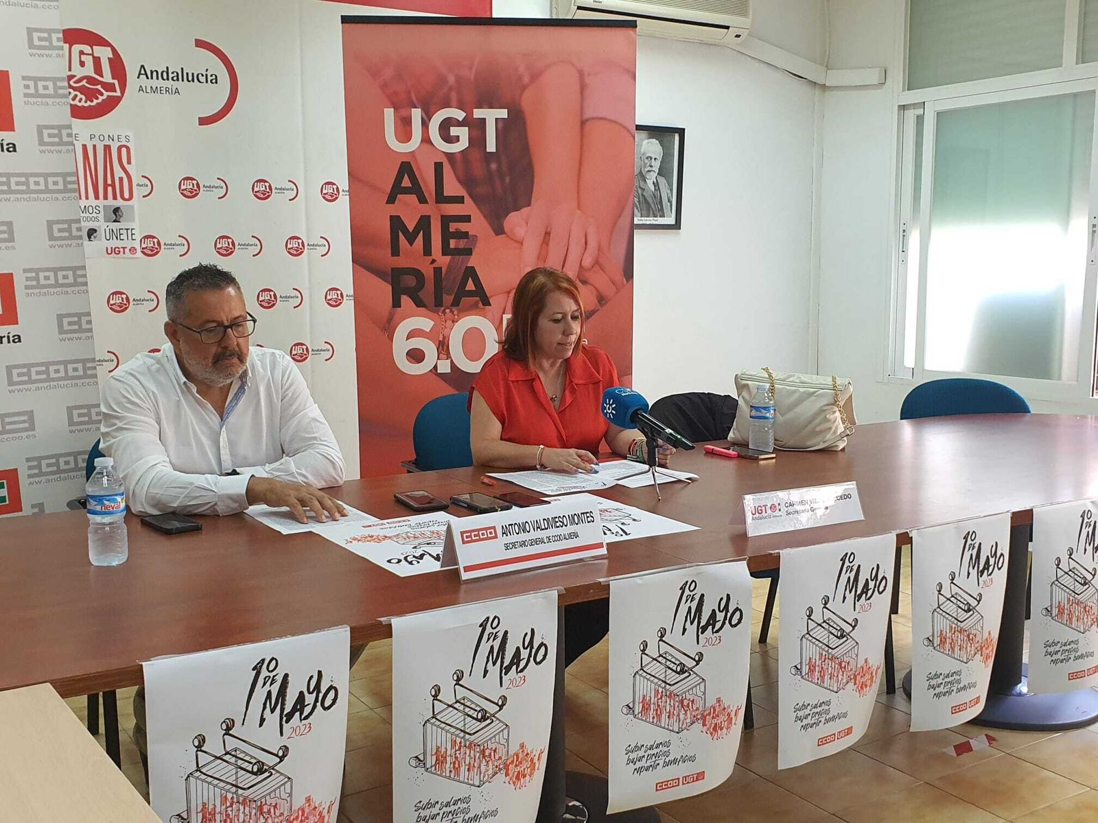 Carmen Vidal, secretaria general de UGT, durante la presentación del 1 de mayo.