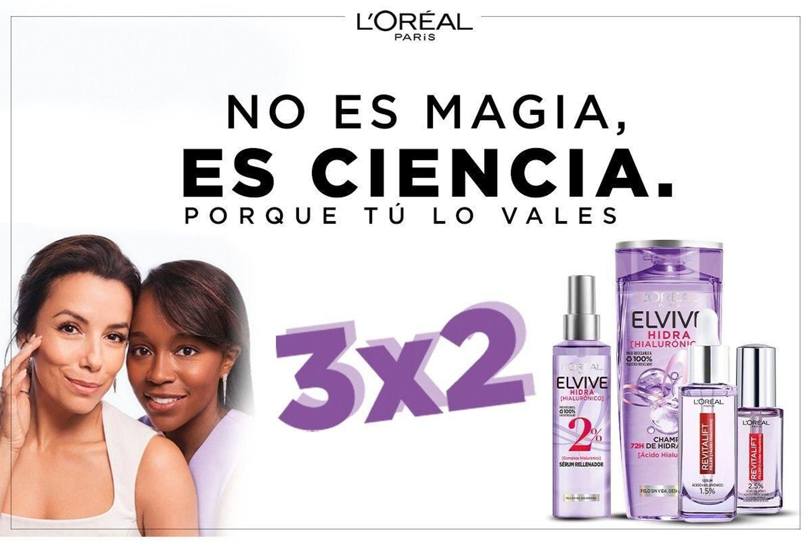 ¡El 3x2 llega a L'Oréal!: ficha tus imprescindibles con ácido hialurónico como el sérum Revitalift Filler