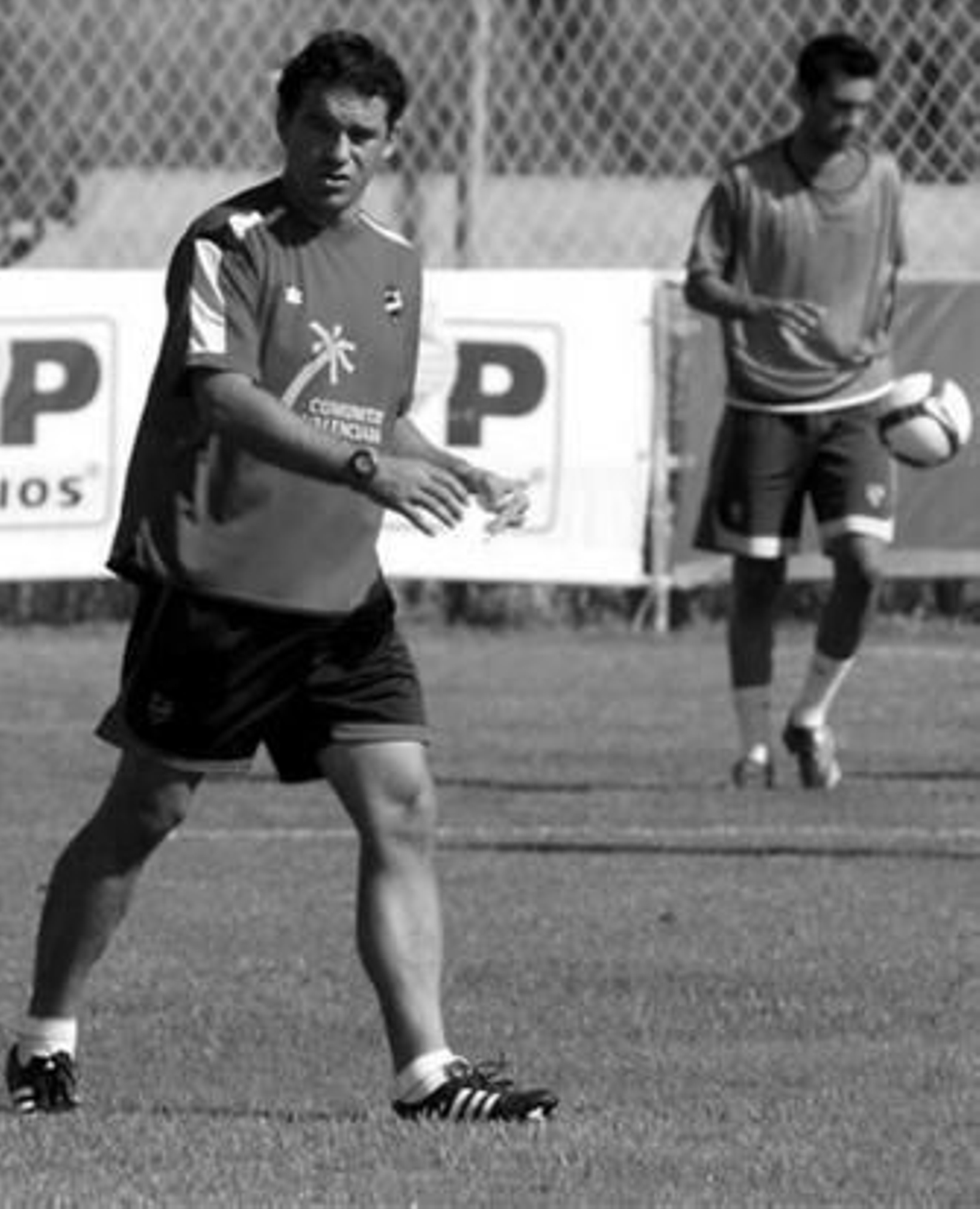 Luis García Plaza, en un entrenamiento del conjunto granota.