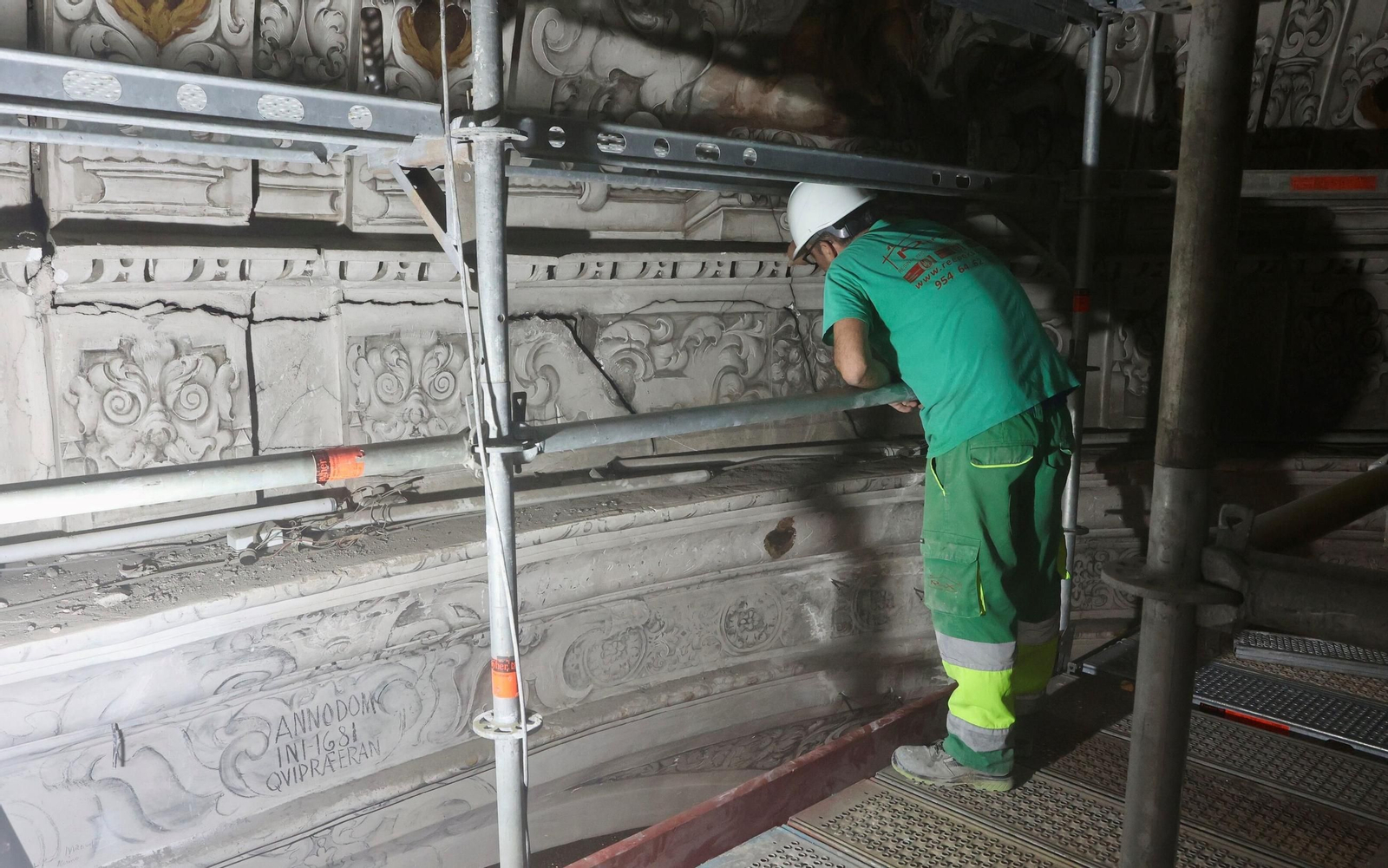 Así avanzan las obras de consolidación del Hospital de la Caridad