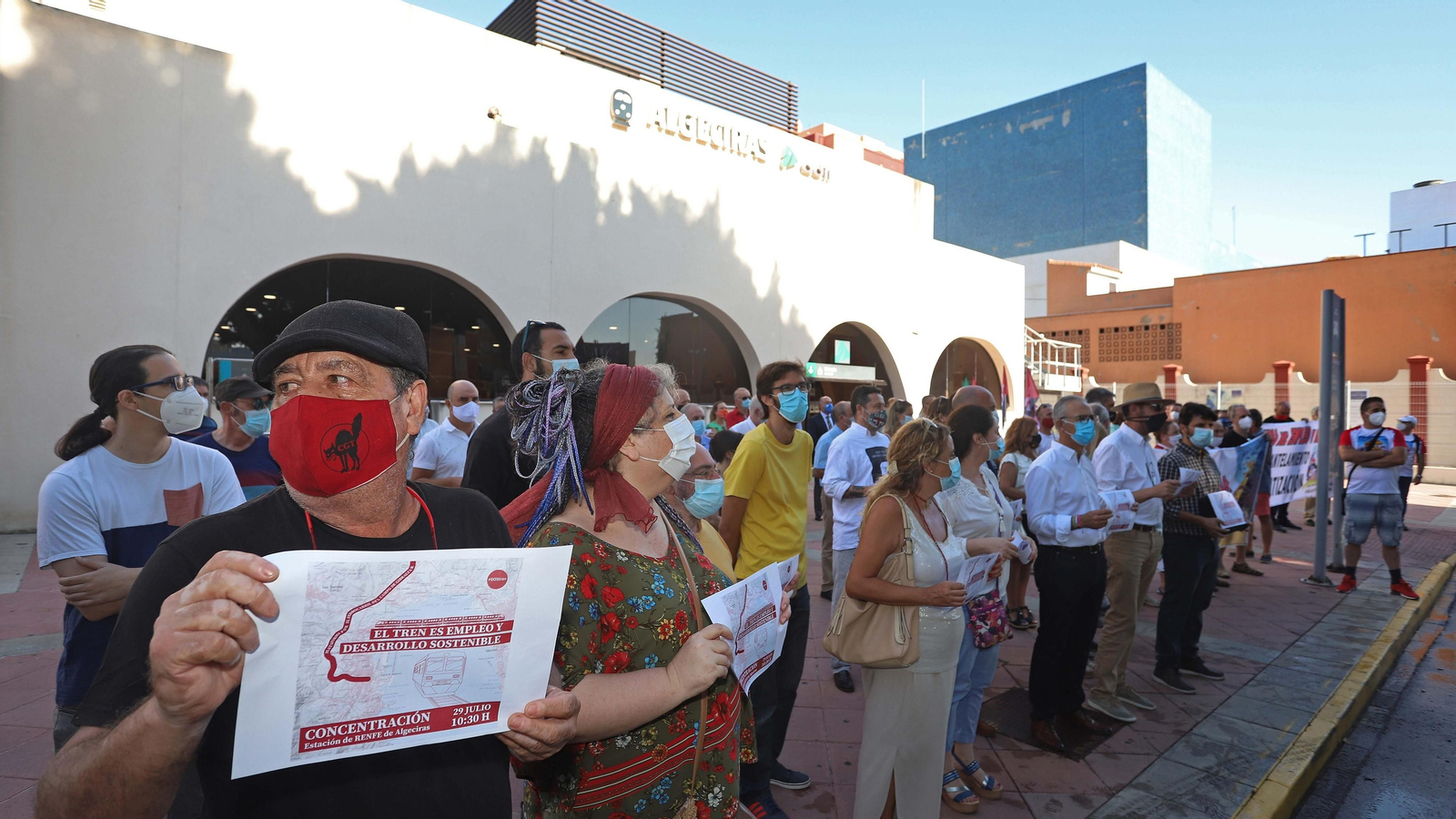 Concentración por el tren en Algeciras