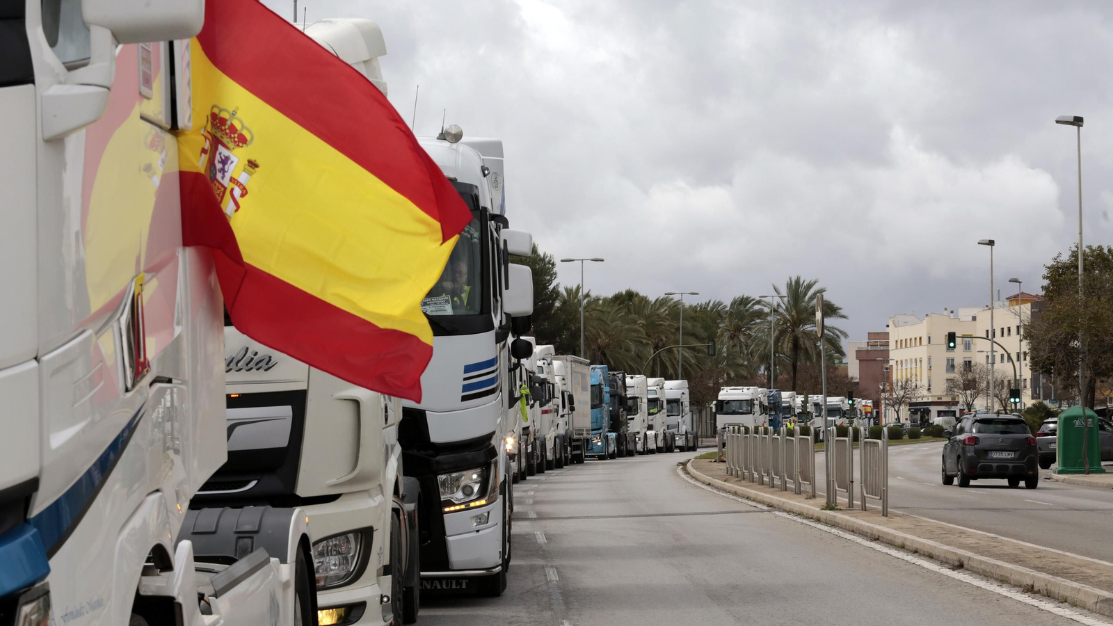 Caravana de transportistas por Jerez