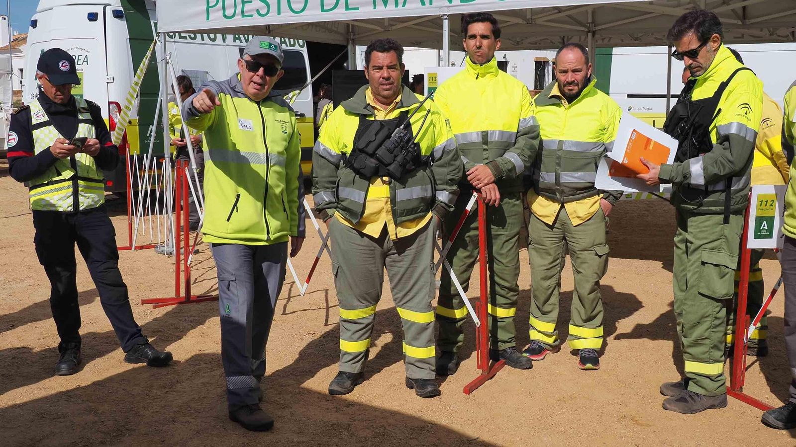 El Puesto de Mando Avanzado quedó insatalado junto al puerto de El Terrón