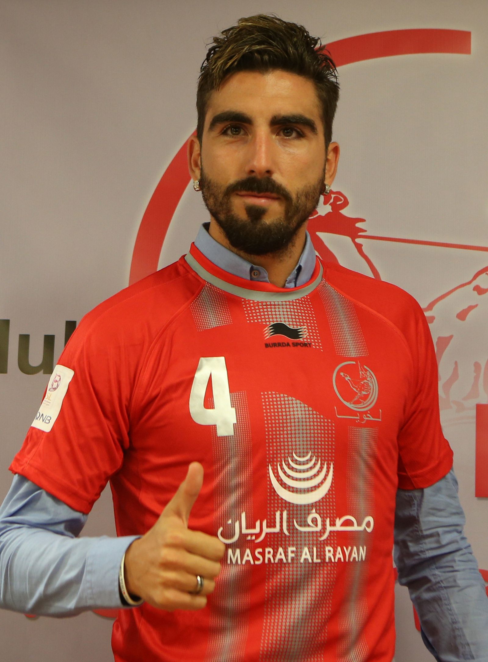 Chico Flores, en su presentación como jugador del Lekhwiya.