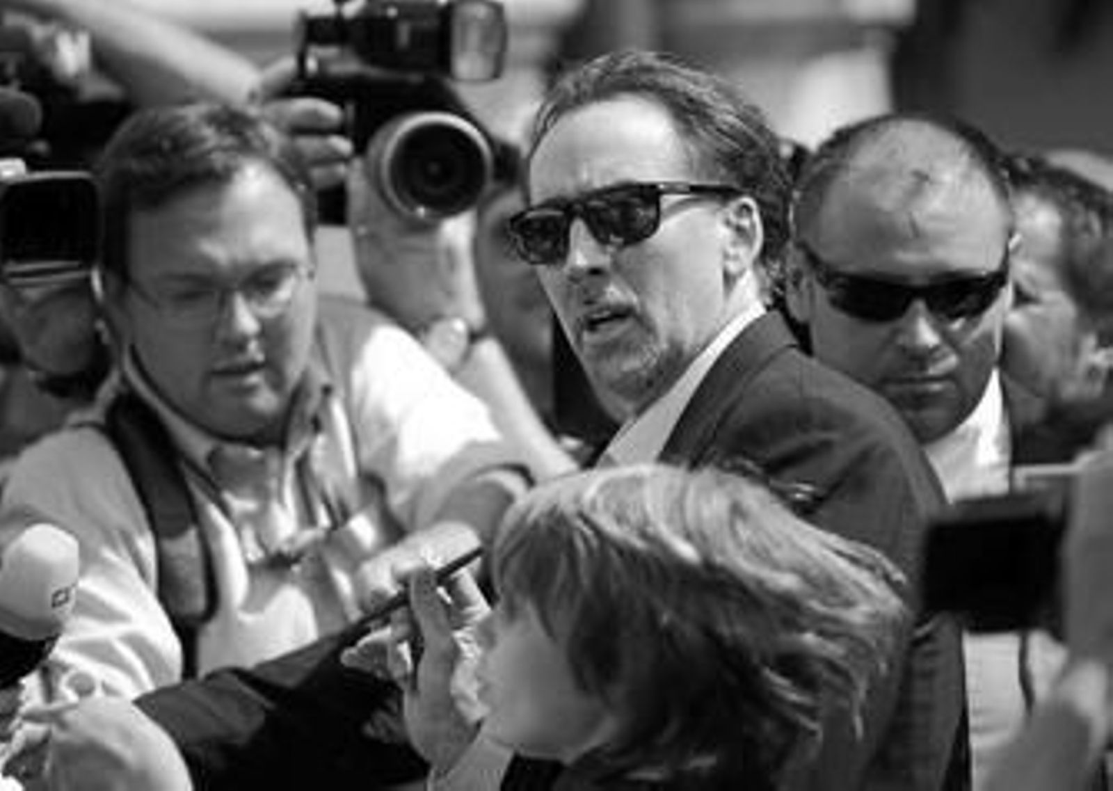Nicholas Cage, a su llegada ayer a la Mostra.