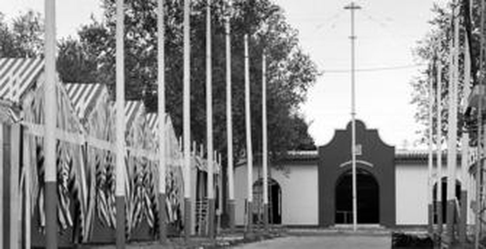 Aspecto actual del recinto ferial de Las Banderas, con la caseta municipal al fondo.