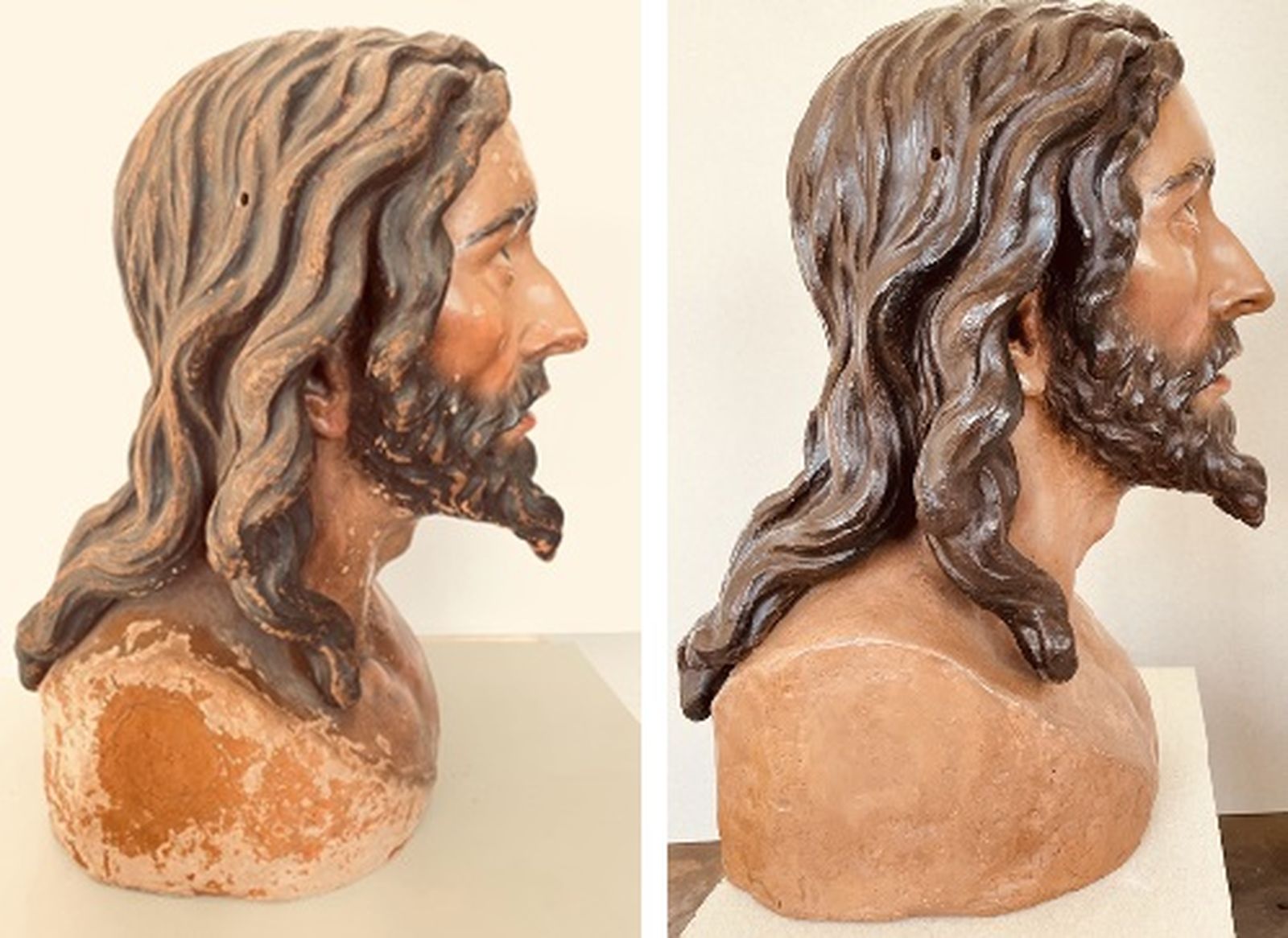 Perfil derecho del busto del Señor