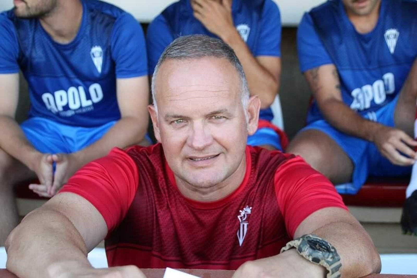 David Enríquez, en el banquillo del Algeciras.