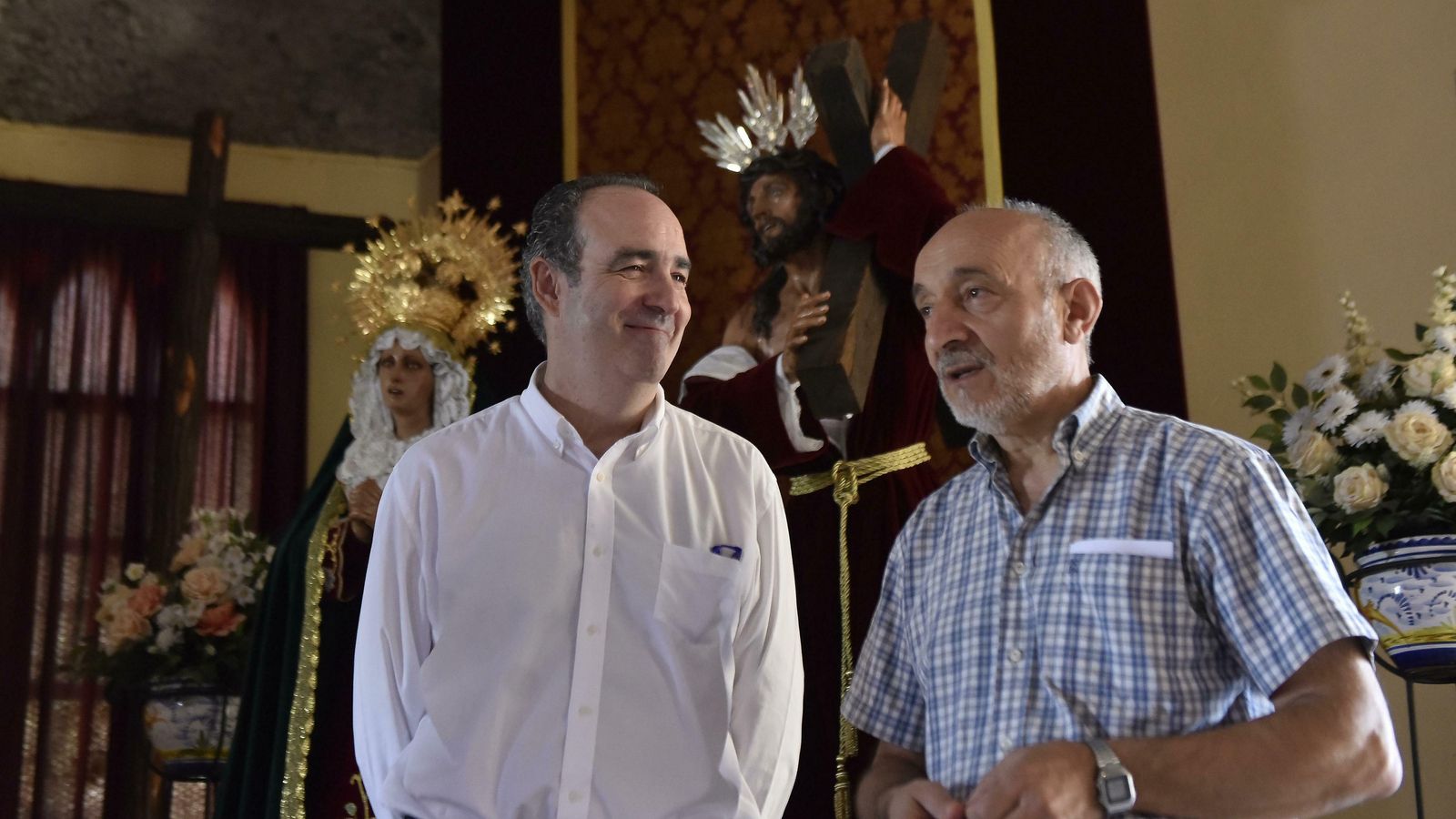 Bretón y el párroco de Jesús Obrero, el salesiano Andrés González