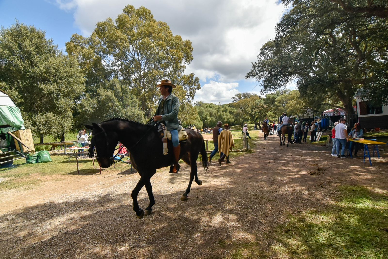 Un caballista en la romería de Los Barrios