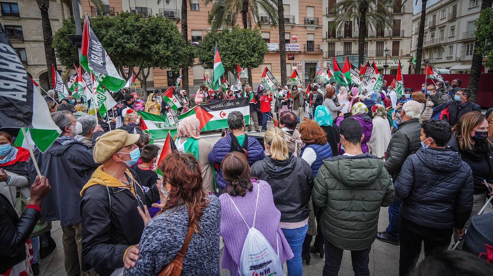 Manifestación en apoyo al pueblo Saharaui