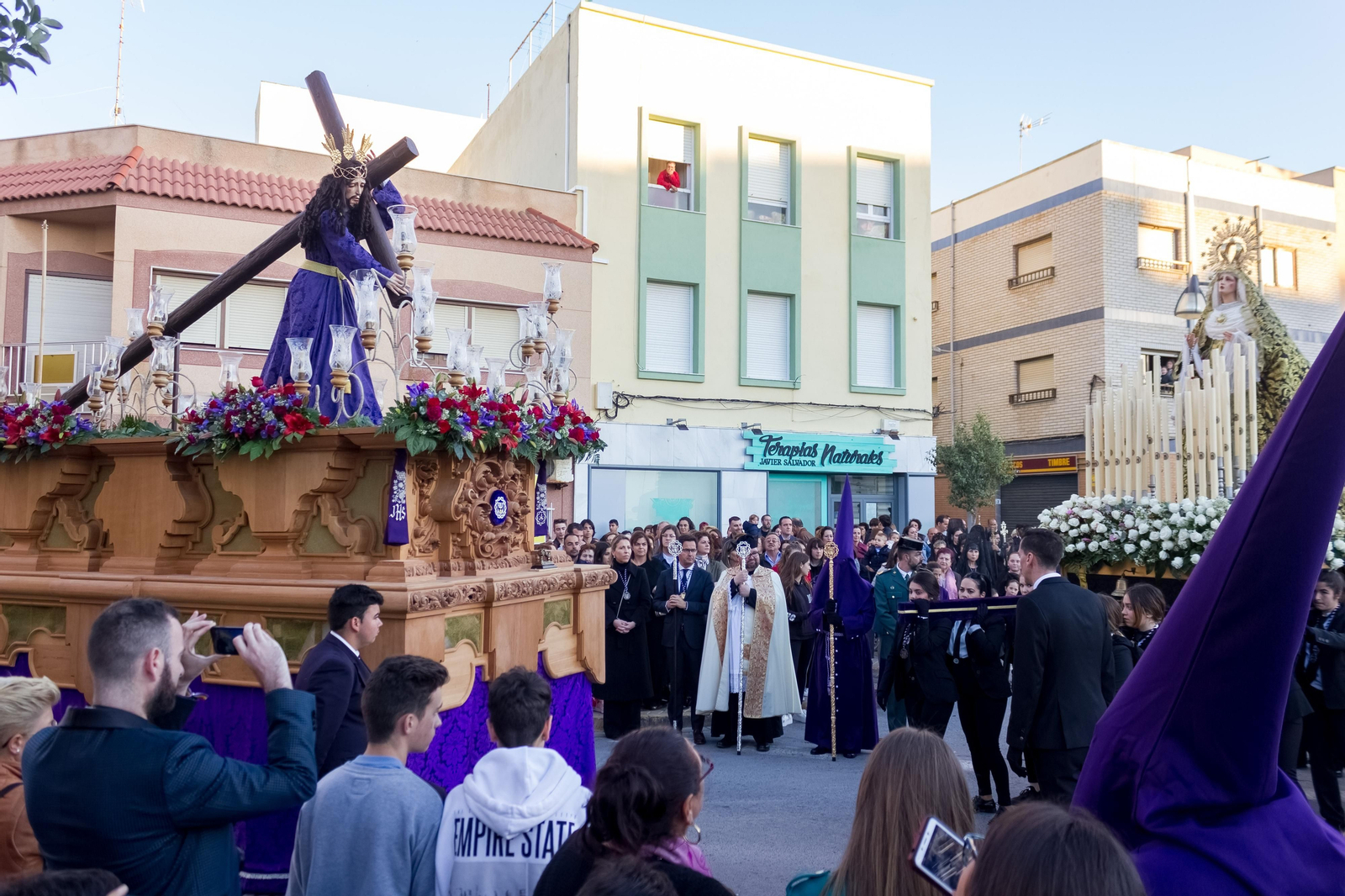 Imágenes del Jueves Santo en Balerma, Santo Domingo y Santa María del Águila