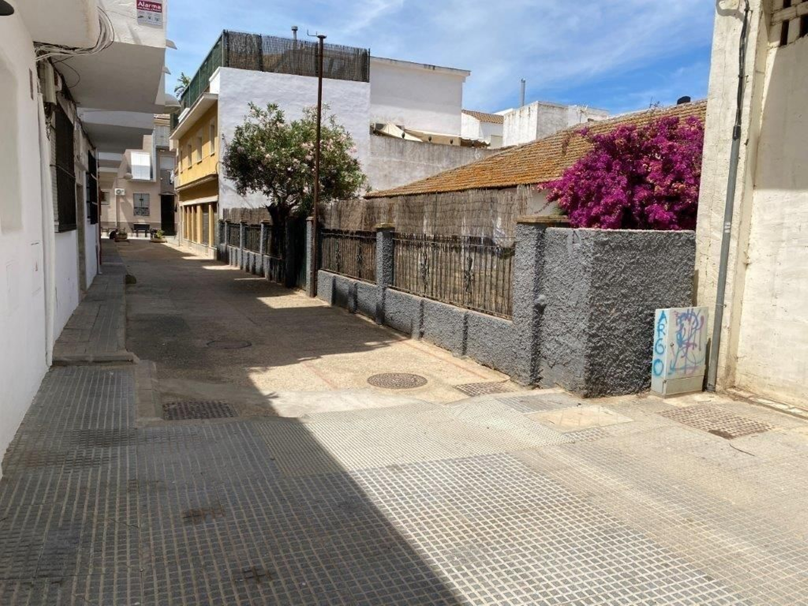 La calle Canoa en Punta Umbría.