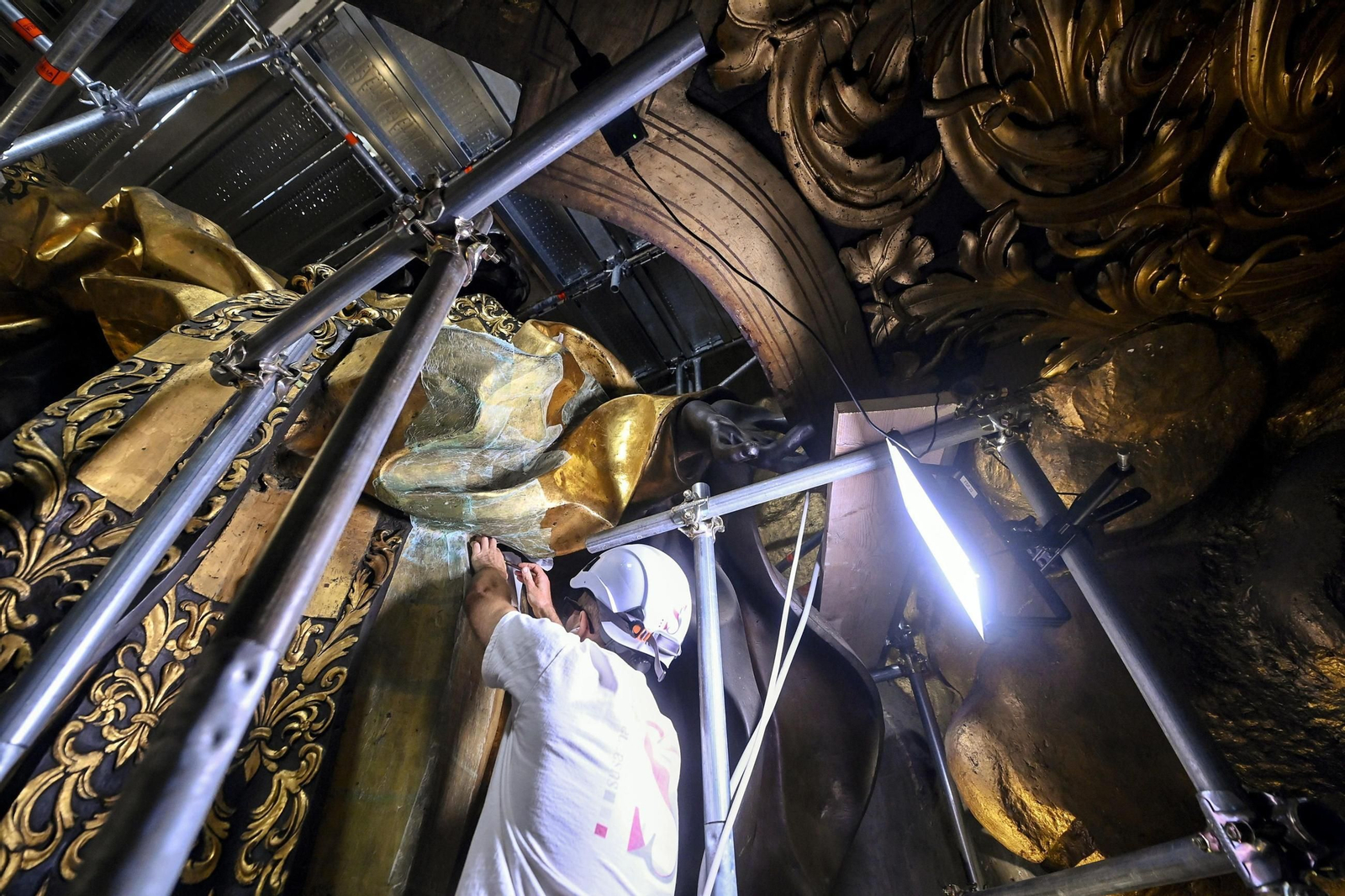 Restauración del Baldaquino de Bernini en el Vaticano