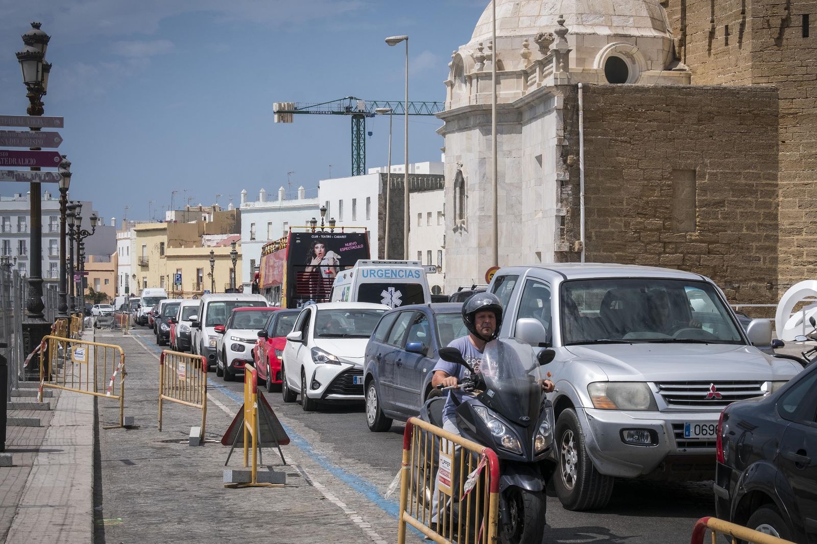 Imagen del atasco producido en el Campo del Sur.