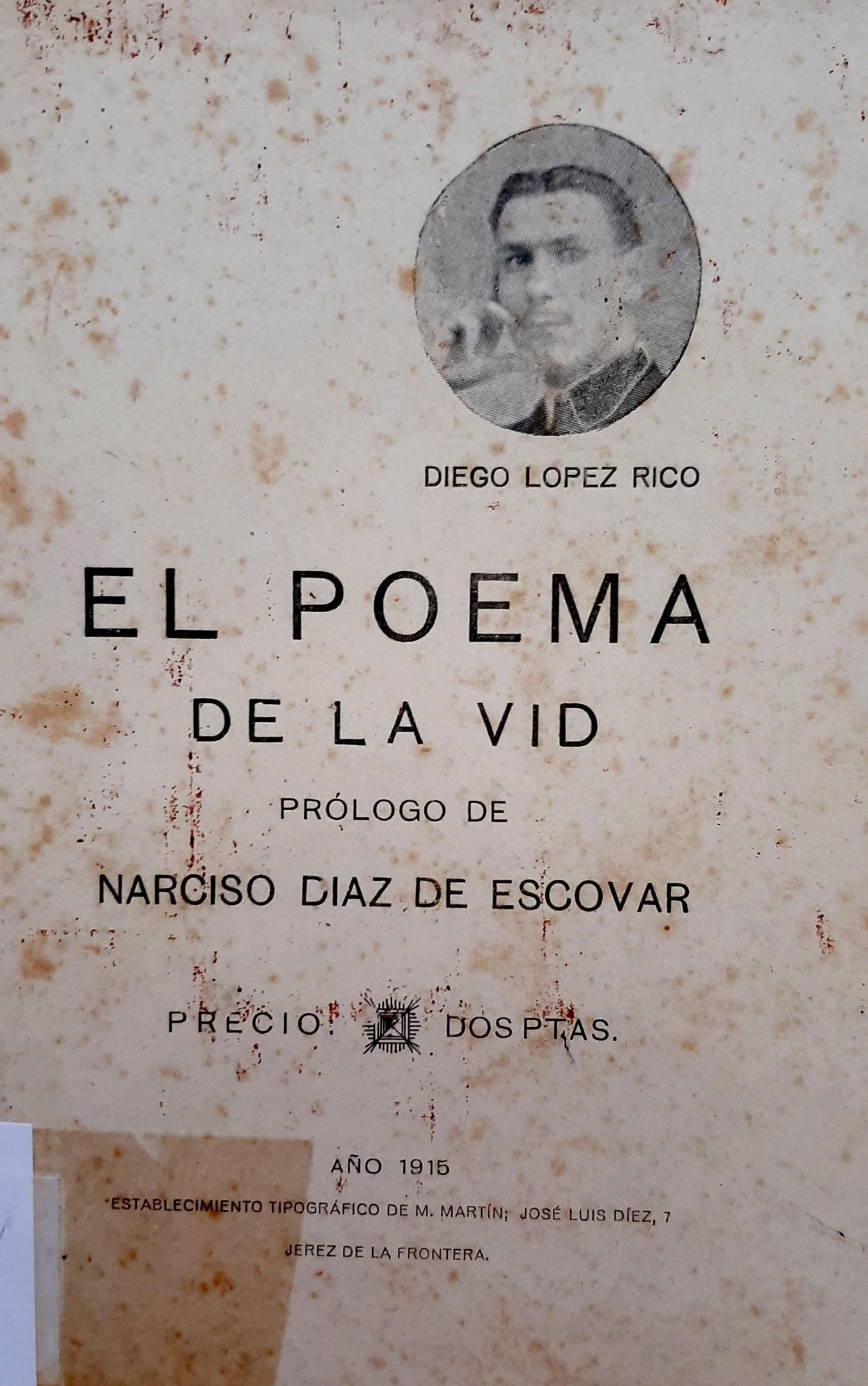 Portada del libro ‘Poema de la vid’, de Diego López Rico. Portada del libro ‘Poema de la vid’, de Diego López Rico.