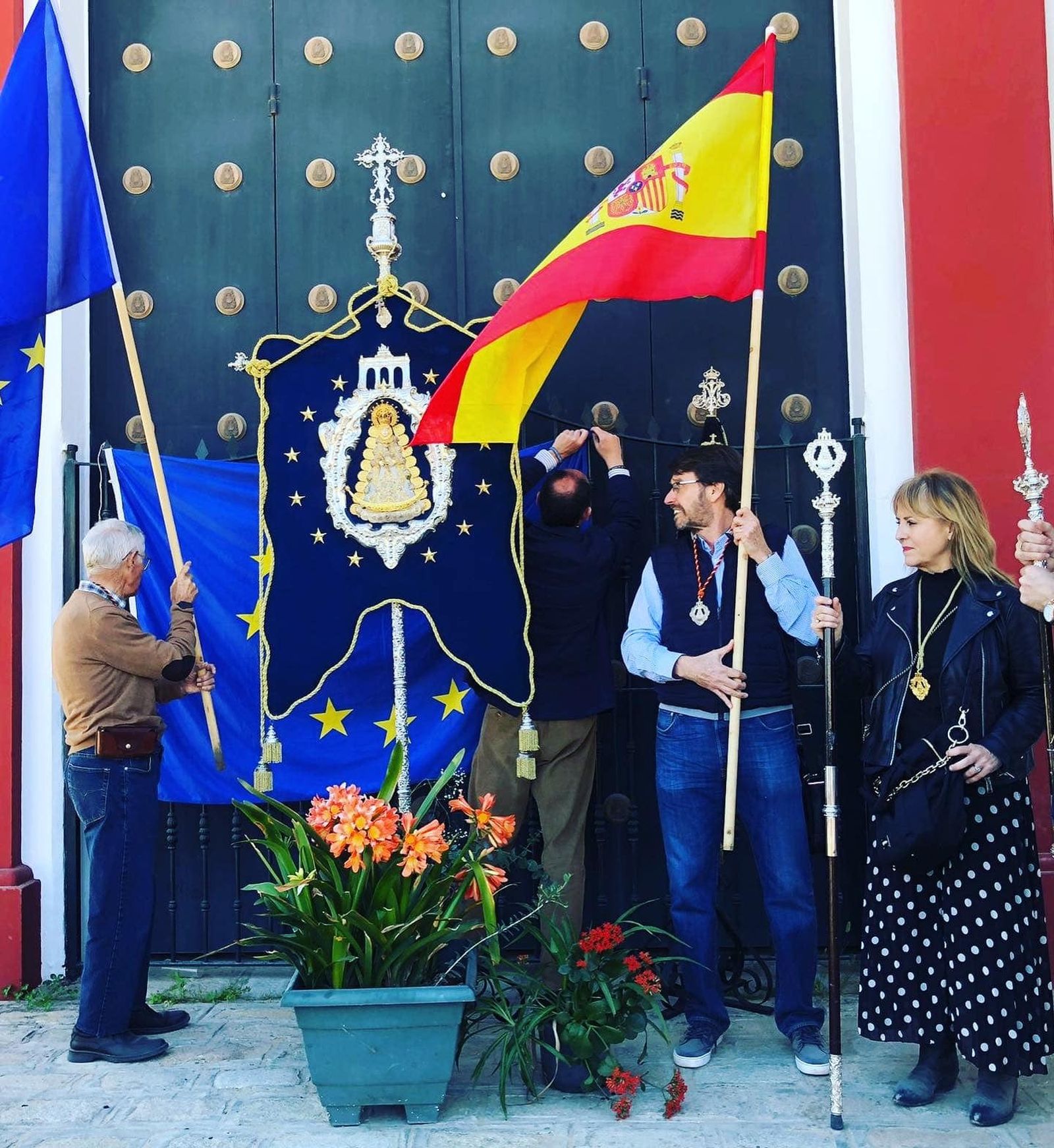 La Hermandad del Rocío de Bruselas en la aldea.