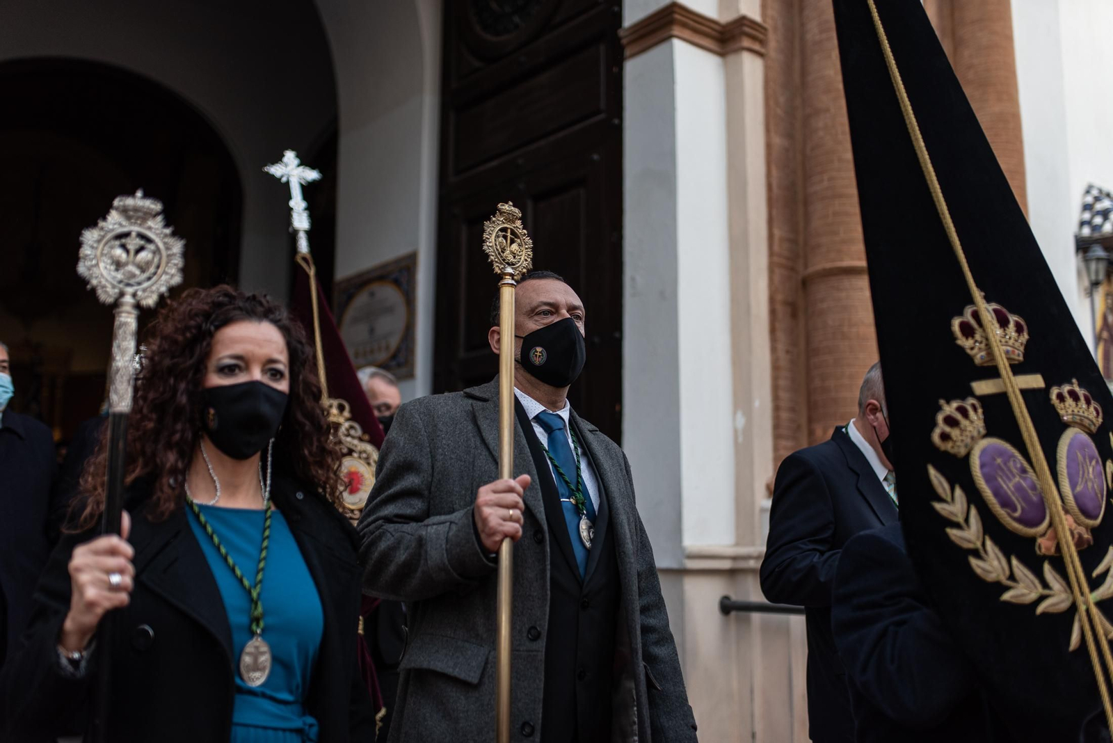 Imágenes de la Inmaculada Concepción procesionando por las calles de Huelva