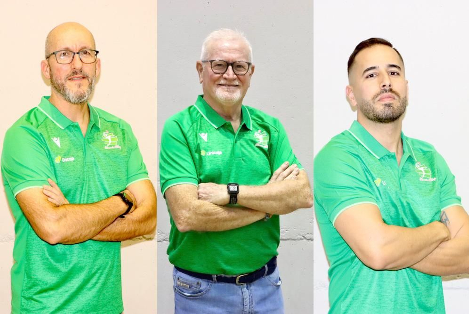 Montaje con las imágenes de Enrique de Haro, José García y Jorge Soriano, quienes serán parte del cuerpo técnico ahorrador.