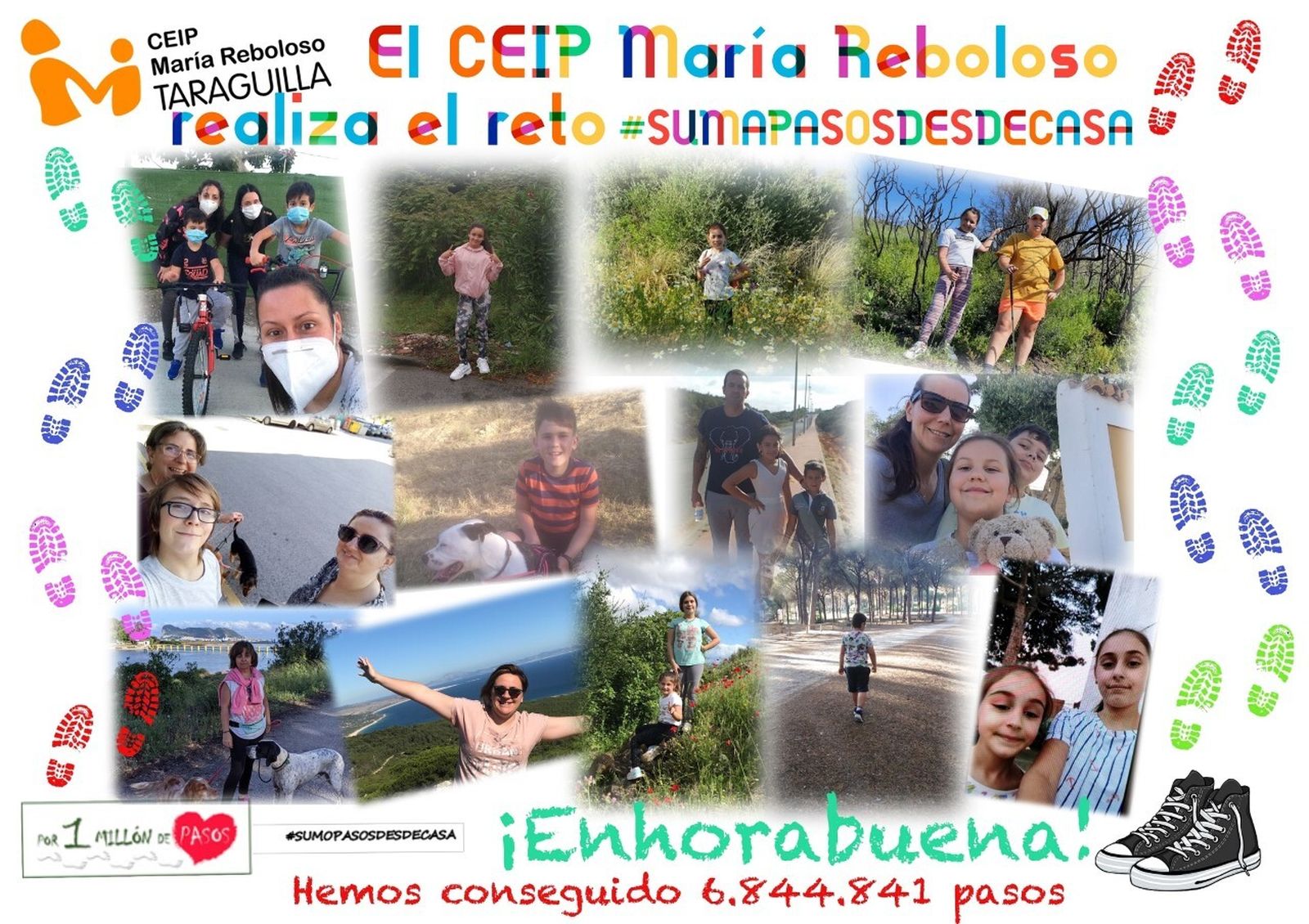 El montaje del Ceip María Reboloso de Taraguilla.