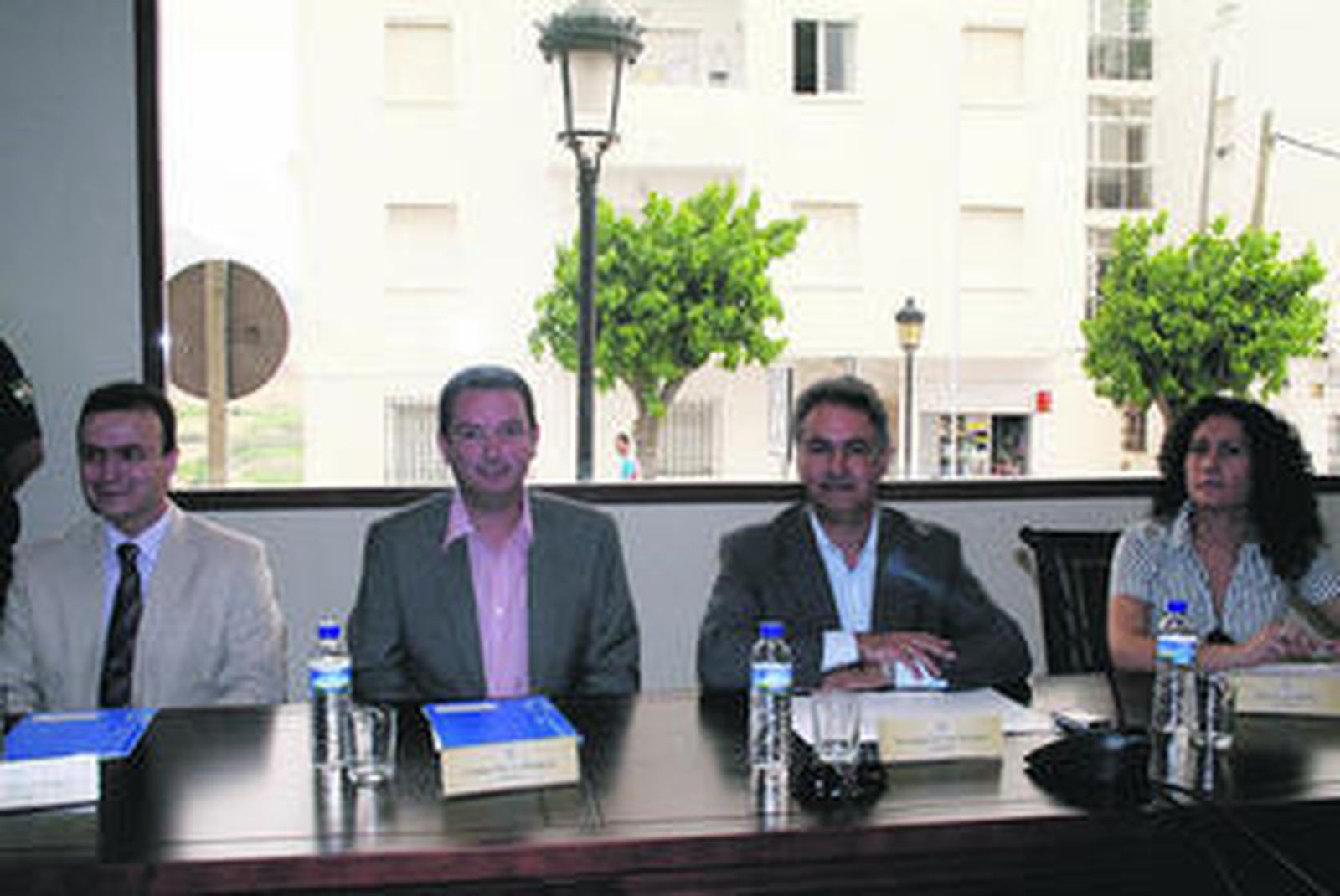 Diego Jiménez, Gabriel Recio, Salvador Zotano y Noelia López, ayer, durante la conferencia de prensa.