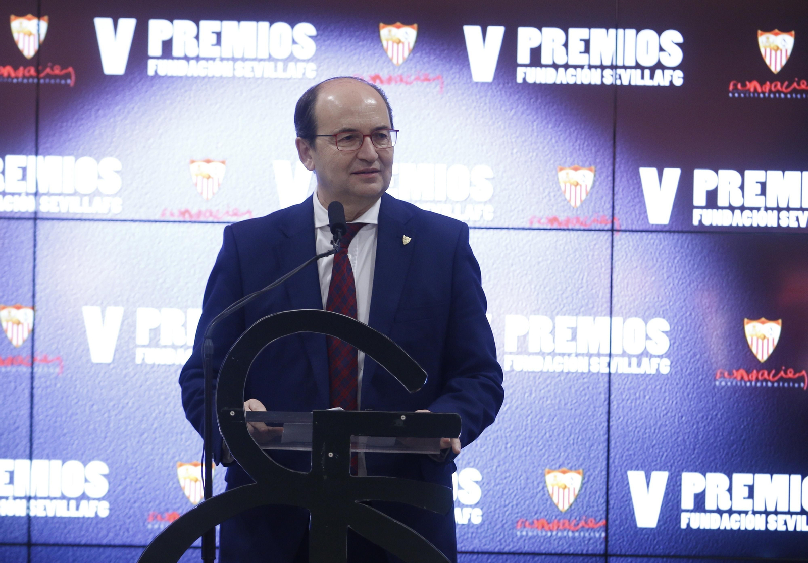 El presidente del Sevilla, José Castro, durante la entrega de premios.