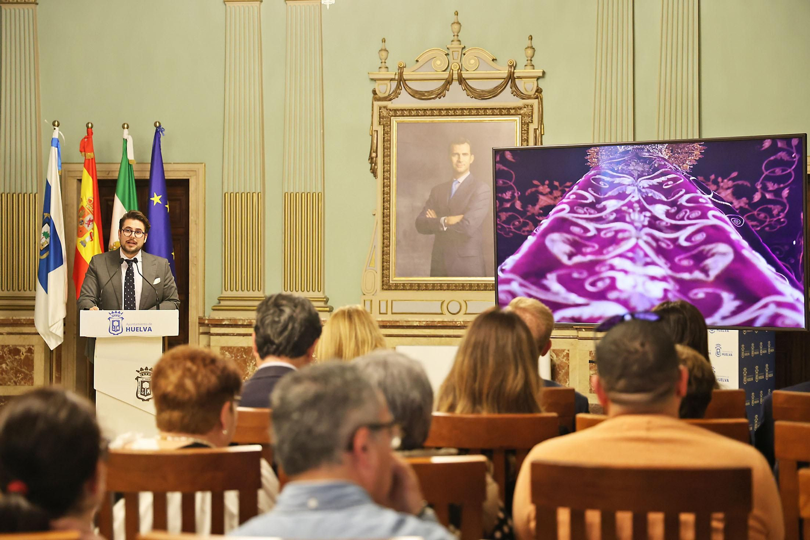 Imágenes de la presentación de la programación de Semana Santa de Huelva TV