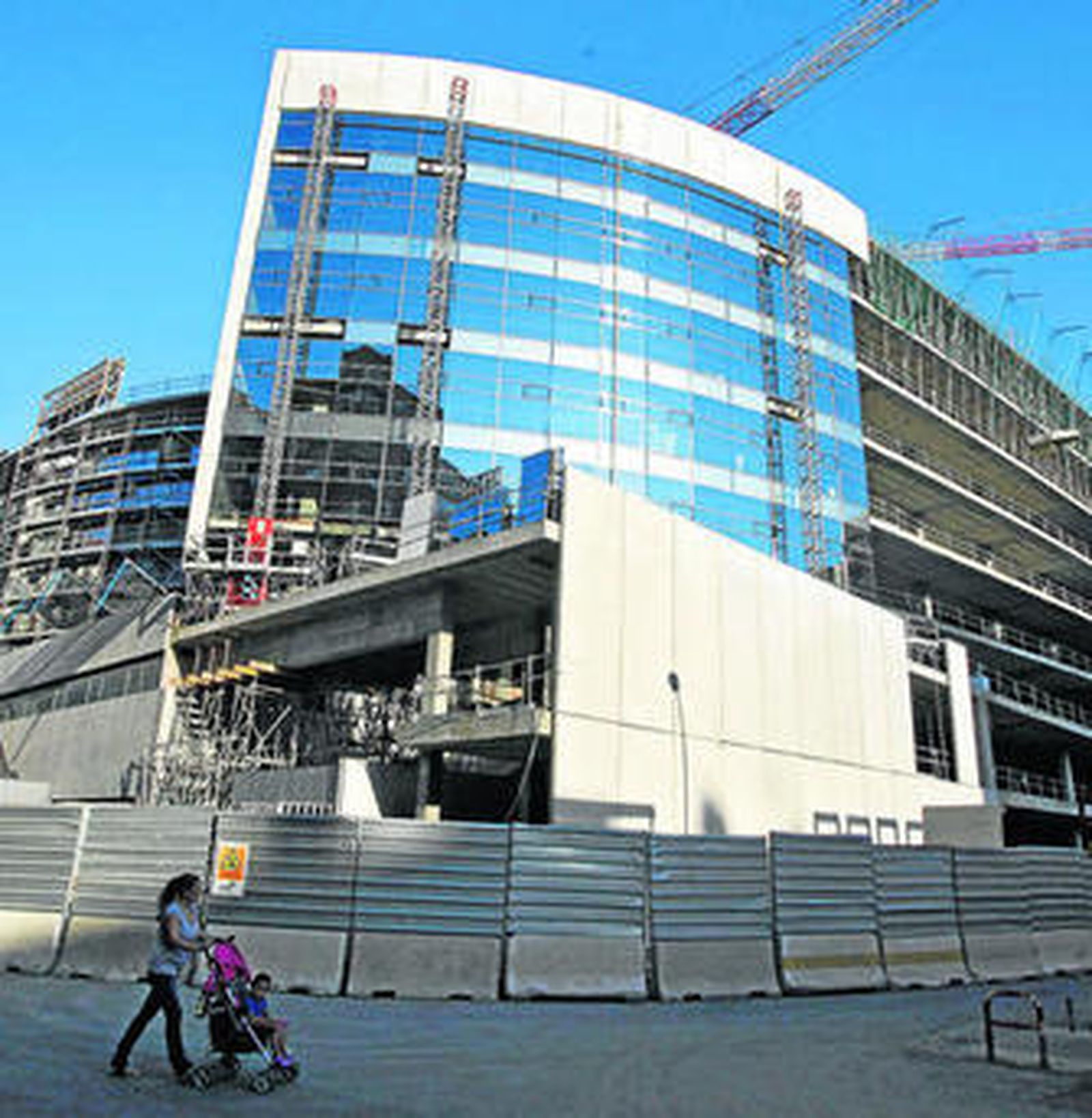 Las obras de la tribuna del estadio Carranza están avanzadas.