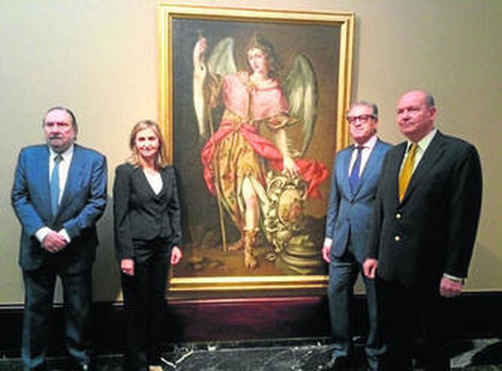 Presentación de la exposición, ayer.