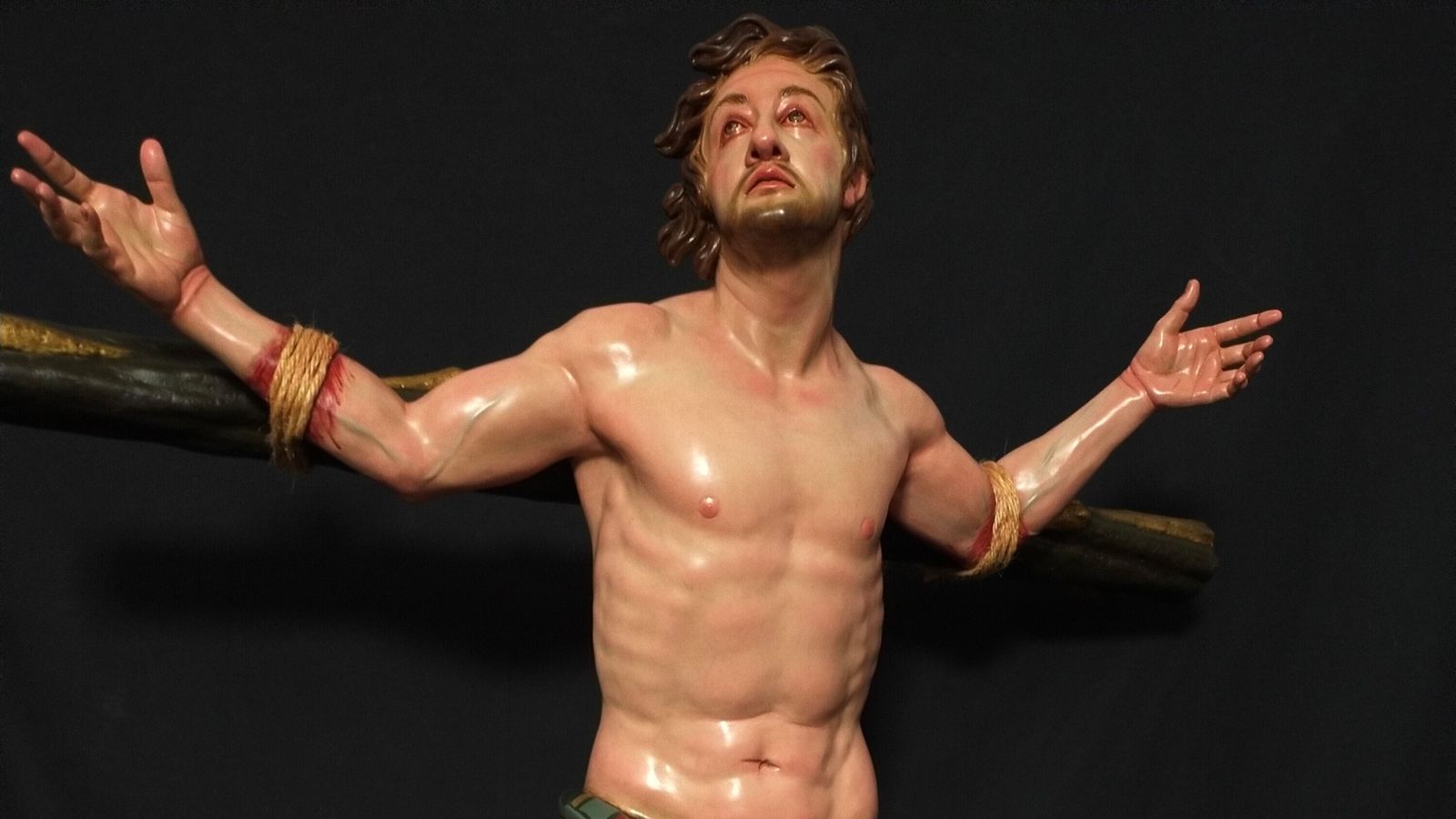 La nueva imagen del buen ladrón, Dimas, que la hermandad de las Tres Caídas estrenará este Jueves Santo.