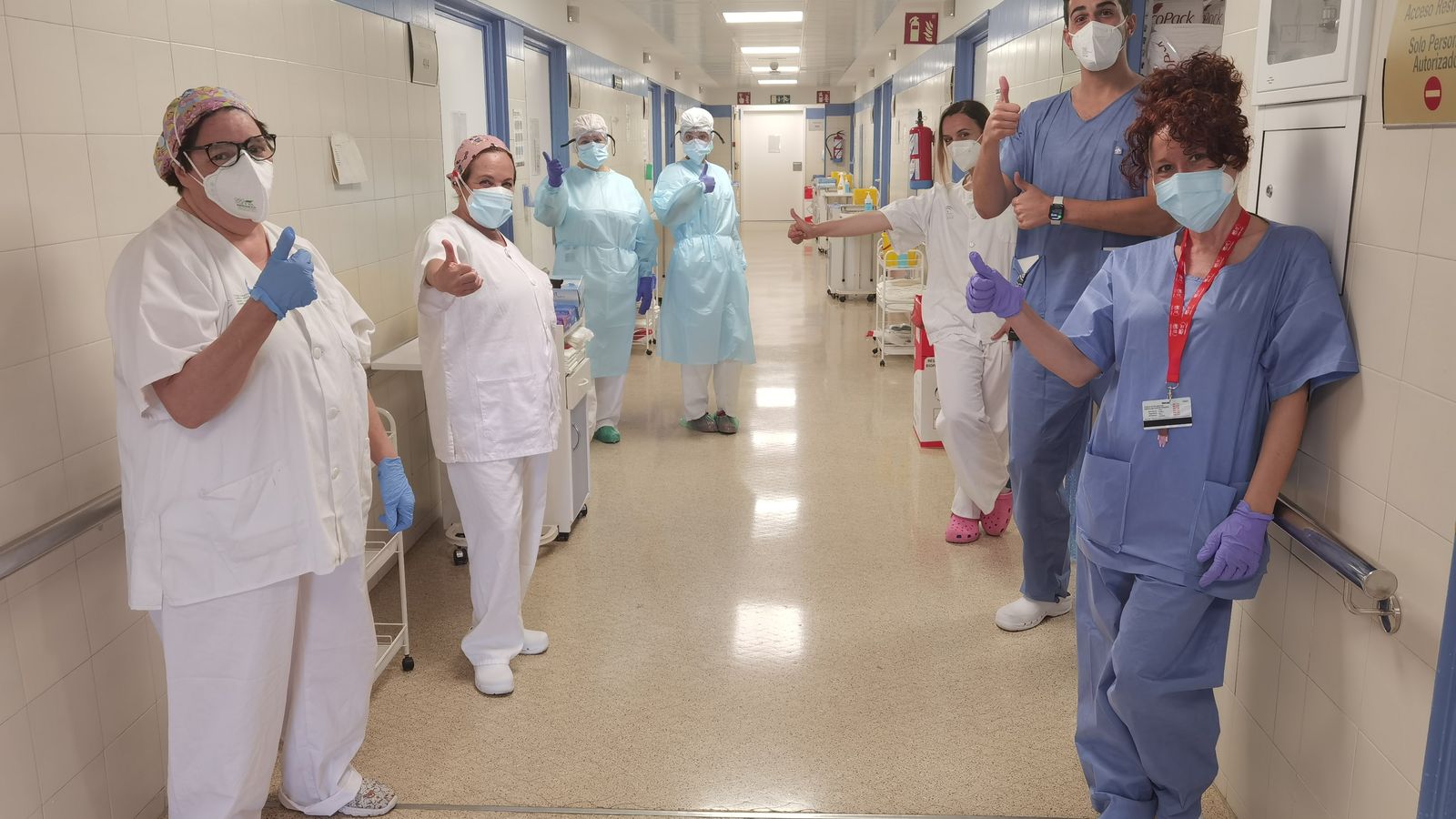 Profesionales de Enfermería del área de Neumología del Hospital Regional.