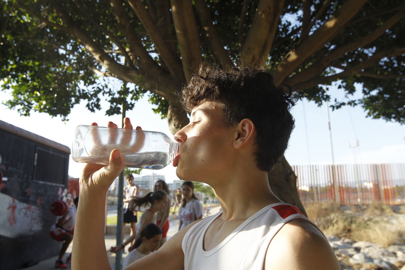 Entrenamiento del CD Atletas de Almería en el parque de Los Molinos