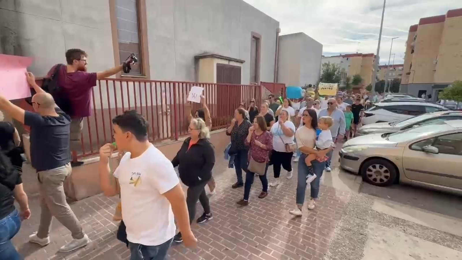 Manifestación en La Granja por las agresiones en una guardería de Jerez