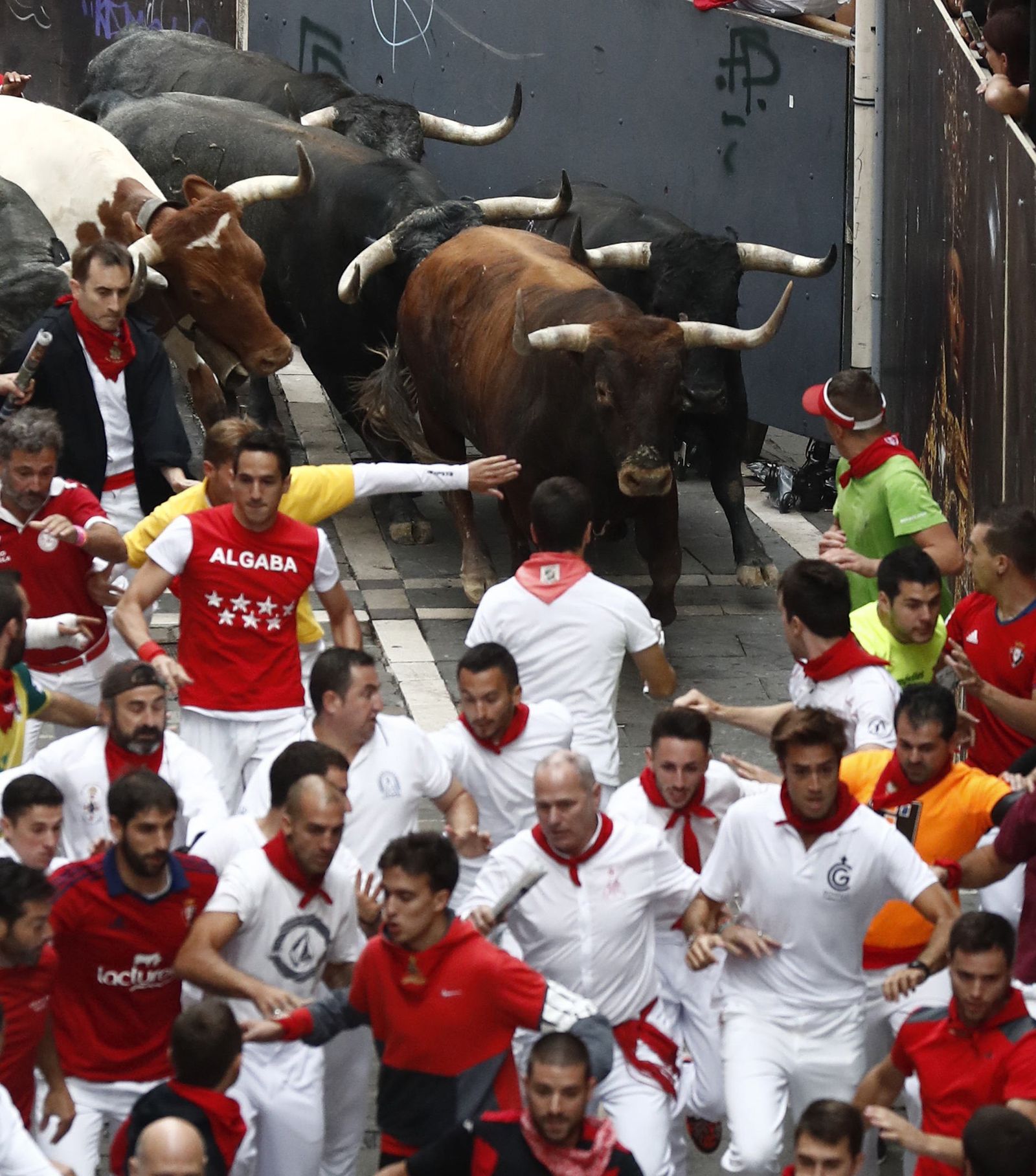 Las imágenes del último encierro de los sanfermines
