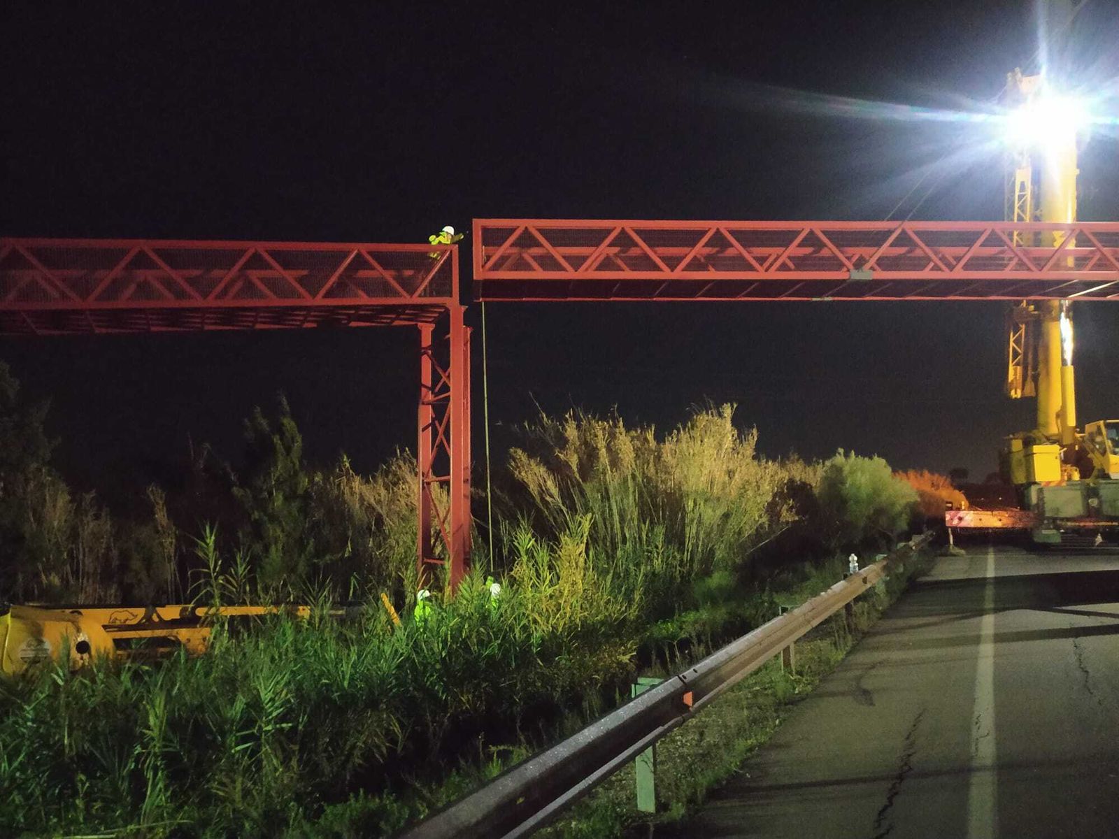 Colocación de los vanos centrales.